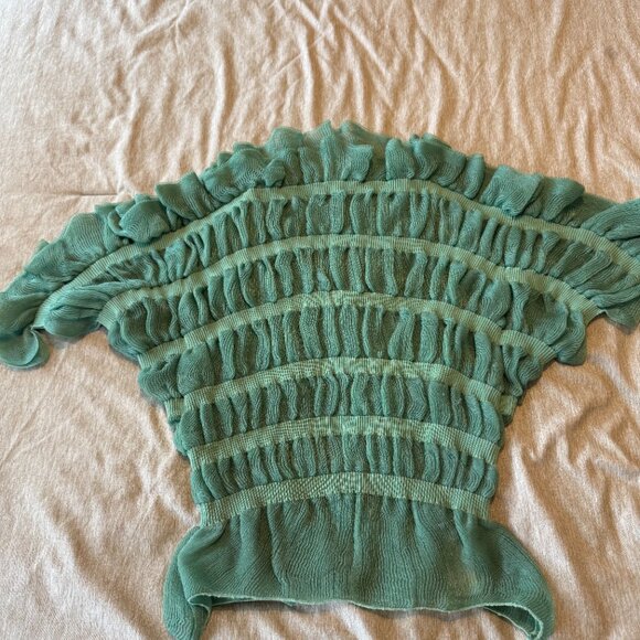 Cult Gaia Green Ruffled Blouse - Picture 3 of 5